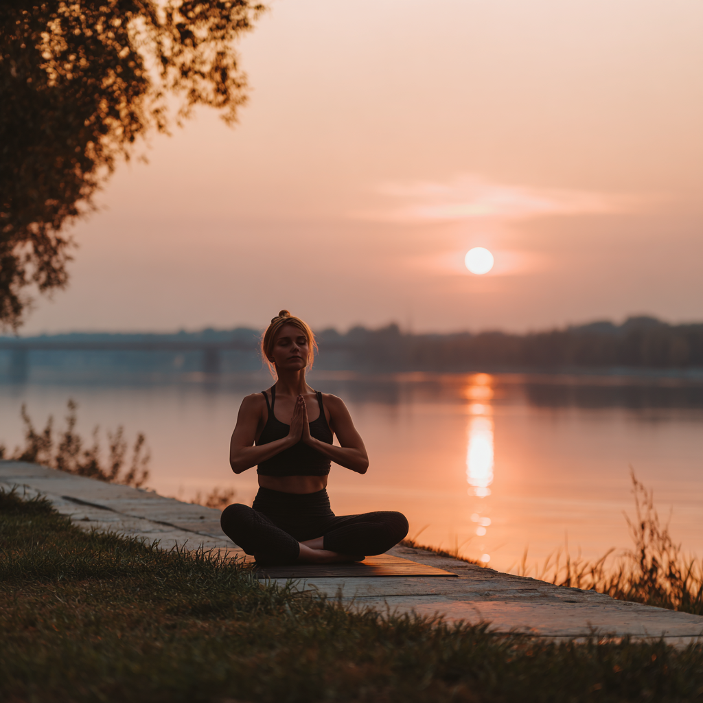 Sesiune de yoga în natură